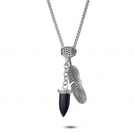Kette "Feather & Onyx"